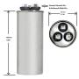 Condensateur Électrolytique Aluminium Rond 60+5 mF uF pour Climatiseur à Double Électrovanne, 450V AC, pour Condensation, Mode Refroidissement ou Chauffage de Pompe à Chaleur Condensateur Électrolytique Aluminium Rond 60+5 mF uF pour Climatiseur à Double Électrovanne, 450V AC, pour Condensation, Mode Refroidissement ou Chauffage de Pompe à Chaleur