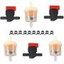 munirater 1/4 in Line Shut Cut Off Valve Clamp Fuel Gas Filter Replacement for Briggs & Stratton Yamaha Motorcycle Lawn Mower Tractor