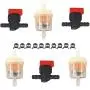 munirater 1/4 in Line Shut Cut Off Valve Clamp Fuel Gas Filter Replacement for Briggs & Stratton Yamaha Motorcycle Lawn Mower Tractor