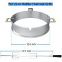 BBQSTAR Universal Stainless Steel 22.5-in Kettle Grill Rotisserie Kit-Rotisserie Ring/Spit Motor Driver/4-Prong Meat Forks/Wooden Handles-for Weber/Napoleon/Kingsford 22-in Kettle Charcoal Grills