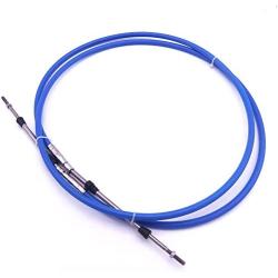 ABA-CABLE-08-GY Outboard Engine Remote Control Throttle Shift Cable 8ft for Yamaha Boat Motor Steering System 2.438m Blue, Universal Type 3300/33C