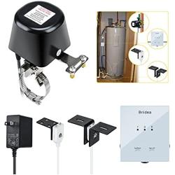 Water Leak Detection System with Automatic Shut Off Valve, 2 Sensors and Sound Alarm, Briidea Leak Water Automatic Shutoff, Flood Stopping for Water Heaters, Laundry and More