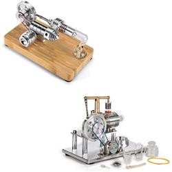 Sunnytech Hot Air Stirling Engine Model Educational Toy Electricity M14-03-S-SC02M
