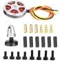 Brushless Motor, 5010-360KV 1PCS Metal Outdoor Big Load Multiaxis Thick Line Hollow Cover Double Bearing Brushless Motor(Positive Tooth)