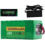 Wnicek 24V 12Ah Ebike Lithium Battery 12000mAh 6S5P Electric Bike Battery Pack for 200W 350W Motor for Electric Tools Electric Scooters with Voltage Display+ Charger