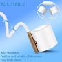Portable Neck Fan, Hands free Wearable Neck Fans for Women Foldable Neck Fan Personal Cooling Fan 2000mAh Rechargeable 360° Adjustable for Outdoor, Sport, Office, Kitchen(White)
