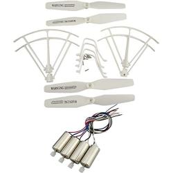 Upgraded Spare Parts Replacement for Syma X5UW X5UC RC Quadcopter Rc Helicopter Copter Toy Motor Main Blade Propellers Propeller Protectors Blades Frame Landing Skid with Screws Set (White)