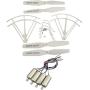 Upgraded Spare Parts Replacement for Syma X5UW X5UC RC Quadcopter Rc Helicopter Copter Toy Motor Main Blade Propellers Propeller Protectors Blades Frame Landing Skid with Screws Set (White)