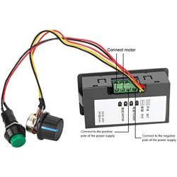 YWBL-WH Motor Governor,Motor Speed Controller CCM5D PWM Speed Controller Digital Display Motor Governor 6V 12V 24V Adjustable Stepless Speed Controller with Gasket +Nut DC 6V-24V 6A