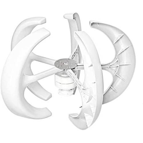 coldwind 5 Blades Lantern Wind Turbines Generator Vertical Axis Motor Kit 400w 12v 24v for Home Hybrids Street Light Use Electromagnetic-24v