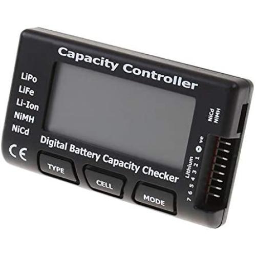 HRB RC Cellmeter 7 Digital Battery Capacity Checker Lipo Battery Checker Controller Lipo Tester Voltage Tester for LiPo Life Li-ion NiMH Nicd Cell Meter Battery Checker Tester for Household Batteries