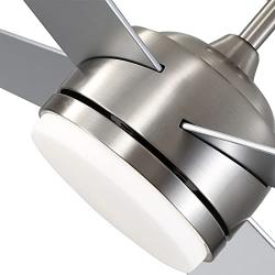 warmiplanet Ceiling Fan with Lights Remote Control, 52-Inch, Brushed Nickel Motor (4-Blades)