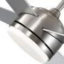 warmiplanet Ceiling Fan with Lights Remote Control, 52-Inch, Brushed Nickel Motor (4-Blades)