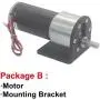 Moteur Électrique à Aimants Permanents DC 12V 24V, Boîte de Vitesse Réversible, Couple Élevé, Vitesse Faible (4 à 1270 RPM), (Vitesse (RPM) : 24v 800rpm, Tension (V) : Package C)