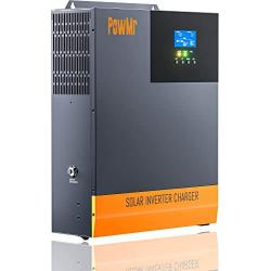 PowMr 3500W Solar Inverter 48VDC to 110VAC, Off-Grid Pure Sine Wave Inverter with 80A MPPT Charge Controller, for 48V Lead Acid/ Lithium Battery