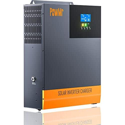 PowMr 3500W Solar Inverter 48VDC to 110VAC, Off-Grid Pure Sine Wave Inverter with 80A MPPT Charge Controller, for 48V Lead Acid/ Lithium Battery