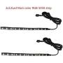 Kingshowstar 2PCS 8inch 12 LED Multi-Color Flexible Strip Accent Lights 5050 SMD Flex RGB for Motorcycle ,ATV,Car ,