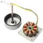CrocSee Micro 3 Phase AC Mini Hand Brushless Motor Generator Model Science Experiment Teaching Aid Kit DIY