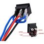 TWTADE Momentary Polarity Reverse Switch DC 12V 10A Motor Control 6 Pin 3 Position (ON)-Off-(ON) AC 110V-220V Black Boat Rocker Toggle Switch With Wire KCD2-223-JT