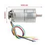 GM25-310 DC Gear Motor, 30 RPM /70 RPM /100 RPM /500 RPM 12V Metal Encoder Reduction Motor Low Speed Low Noise(DC12V 70RMP)