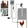 YUEWO Automatic Large Chicken Coop Door Opener Kit with Bonus Remote Control and Infrared Sensor, Rainproof Outdoor Timer Controller Actuator Motor, 12V DC Power Supply (Light Sensitive Version)