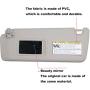 Driver Left Side Sun Visor Compatible Toyota Highlander 2004-2007 Replacement Number 74320-48260-A0 Beige