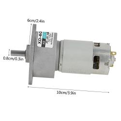 DC12V/24V 35W Mini DC Gear Motor Metal Speed Adjustable Large Torque Motor CW/CCW(12v 600rpm)