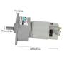 DC Gear Motor 12V, 35W Mini Metal Speed Adjustable Large Torque Motor CW/CCW(12v 30rpm)