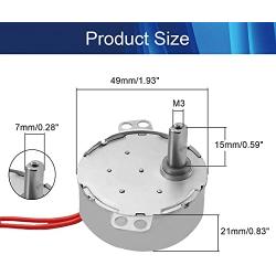 Jutagoss Synchronous Motor TYC-50 Double Flat Shaft Direction CW/CCW, 4 Watt AC 12V 4-5 RMP, 1 Pcs
