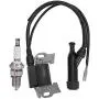Ignition Coil + Spark Plug Replacement for Champion Power 196cc 6.5HP 3500 4000 Watt Gas Engine Generator