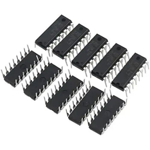 Obuyke L293D Stepper Motor Drivers, 10pcs L293D DIP 16- pin ICStepper Motor Driver Controllers Motor Accessory, Black, V2FR1272916QTVKI7DN9E3D4