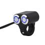 Handlebar Controller Switch Assembly,7/8inch 22mm Motorcycle Handlebar Switch Headlight Brake Fog Light ON/Off with Indicator Light (Blue Self-Locking)