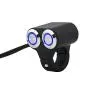 Handlebar Controller Switch Assembly,7/8inch 22mm Motorcycle Handlebar Switch Headlight Brake Fog Light ON/Off with Indicator Light (Blue Self-Locking)