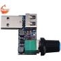 Davitu Motor Controller - USB Fan Speed Controller Board 5V to 12V Control Switch Fan Stepless Module Adjustable Potentiometer Male Female Adapter