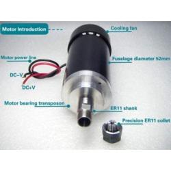 GOWE 400w DC 24V-52V motor 12000rev/min speed universal mach3 spindle /52mm holder/speed controller/power supply