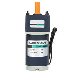 DC12V Gear Motor, 15W 1800/2100RPM Reduction Geared Motor Electric Permanent Magnet DC Gear Motor Metal Large Torque Motor Class B Gear Reducer Motor(150 / 15RPM)