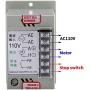 DC Motor Speed Controller AC 110V Input DC 0-90V Output Knob Adjustable Speed Electric Speed Regulator for Permanent Magnet DC Motor 400W DC-51