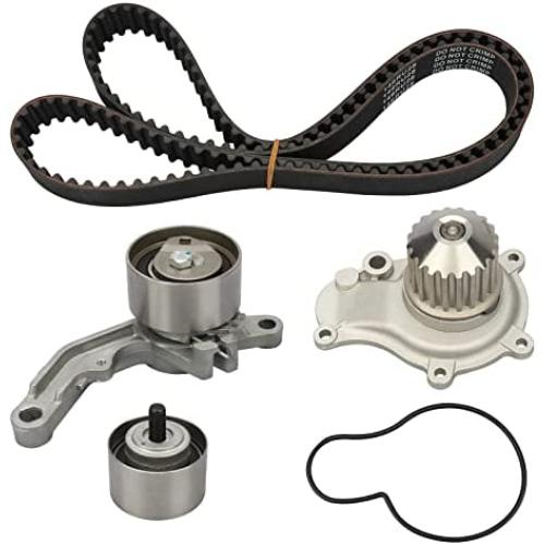 DRIVESTAR Engine Timing Belt Component Kit with Water Pump for Dodge Caravan/Stratus,for Chrysler PT Cruiser/Sebring,for Jeep Liberty/Wrangler 2.4L