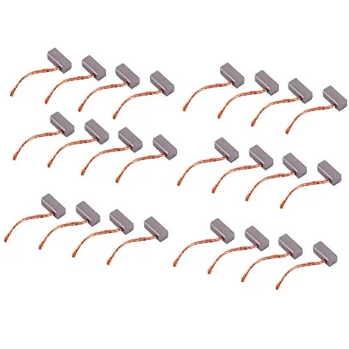 Motor Replacement Brushes, J435A Carbon Brushes Replacement 100Pcs Power Tool Accessories Replacement Kits Parts for 12V/24V Car Electronic Fan Motor