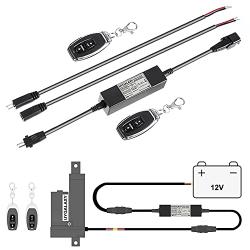 UYGALAXY Linear Actuator Controller DC Motor 12V Momentary Switch Forward/Reverse with 2 PC Wireless Remote Control DPDT Relay for Motors