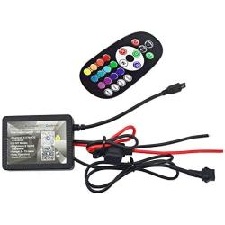 NBWDY DC 12V Wireless RGB LED APP Controller with 24 Keys RF Remote Control,Brightness Speed Flash Fade Smooth Jump Function Included for RGB Motorcycle Car LED Strip Lights Rock Light Kits