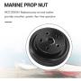 Hrsptudorc GFEL-R-DP Marine G-Force Eliminator Trolling Motor Prop Nut for MotorGuide X3 X5 XI3 XI5 Black