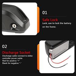 FREEDOH 36V 13Ah E-Bike Battery Electric Bikes Lithium Battery with 2A Charger Suitable for 200W 250W 350W 500W Motors