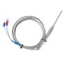 Alinan 2pcs 2M 50MM PT100 RTD Thermistor Temperature Sensor Probe, Three Wire Temperature Controller Stainless Steel