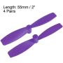 uxcell RC Propellers 55mm CW CCW 2-Vane for 720 8520 Coreless Motors FPV Quadcopter Racer Drone Miniquads, Purple 4 Pairs