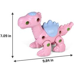 FUN LITTLE TOYS Take Apart Dinosaur Toys for Kids, Baby Pull Along Assembling Building Dino Toy with Tools, Educational Learning Toys Christmas Birthday Gifts for Boys and Girls