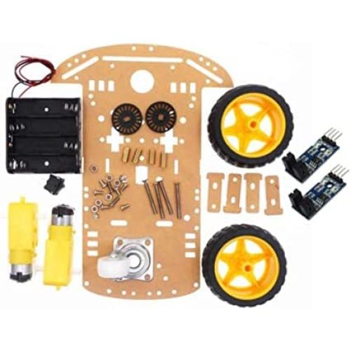 Arduino Compatible Robot Chassis:✨ Comes with Optical Wheel Encoders/Speed Sensors ✨ for Any Small DIY Robot Project. Great Platform / Chassis for Arduino, Raspberry Pi, 2WD Acrylic Chassis