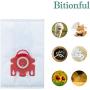 12 Pack FJM Vacuum Bags Compatible with Miele FJM Bags AirClean 3D Efficiency Vacuum Cleaner, Include 4 Pair Pre-Motor and Post-Motor Filters