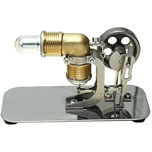 Stirling Engine Motor Stirling Engine Mini Model Puzzle Scientific Experiments Equipment High Temperature Physical Toy (Color : Gold, Size : One Size)