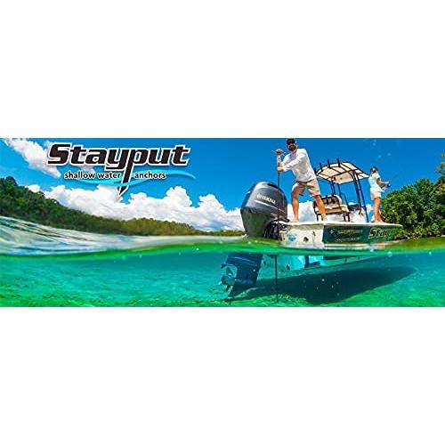 Stayput Anchor Motor Mount - Shallow Water Anchor - No Drilling - Black/White Port/Starboard